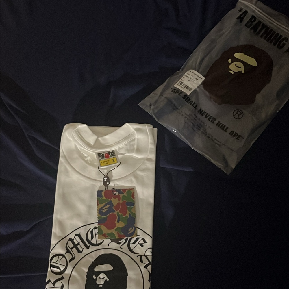 Bape White Short Sleeve Tee